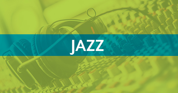 green and blue jazz genre banner